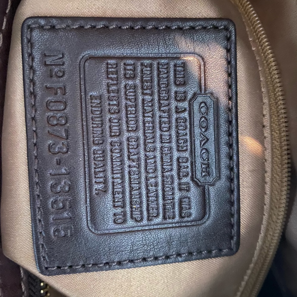 Coach Brown Patchwork Handbag. - image 3